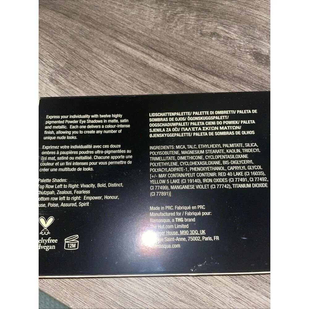 ILLAMASQUA UNVIELD ARTISTRY EYESHADOW PALETTE- 12 SHADES- BNIB $54 VALUE